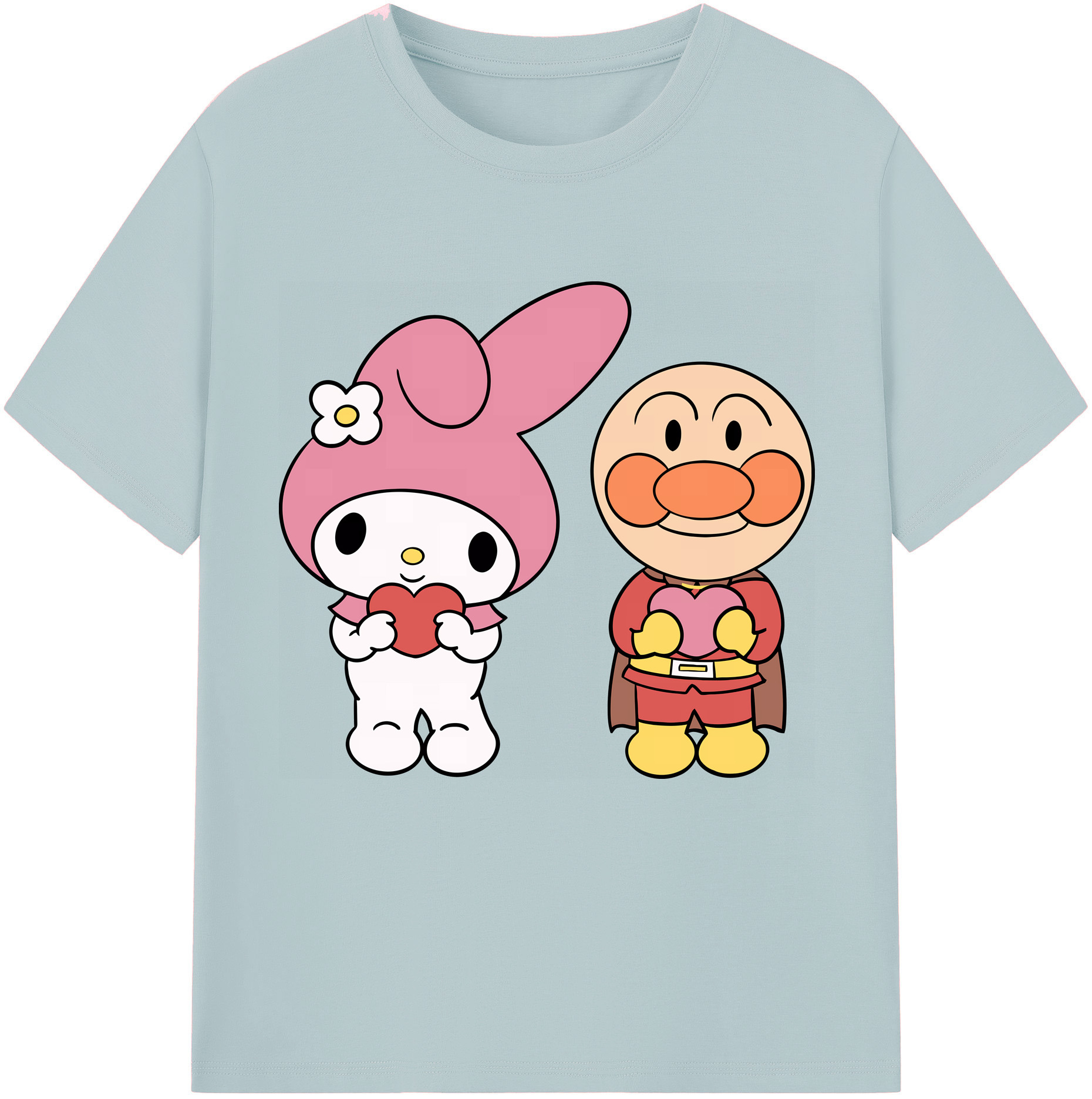 （画像用） アンパンマン Anpanman 綿100％半袖Tシャツ（フロントプリント）